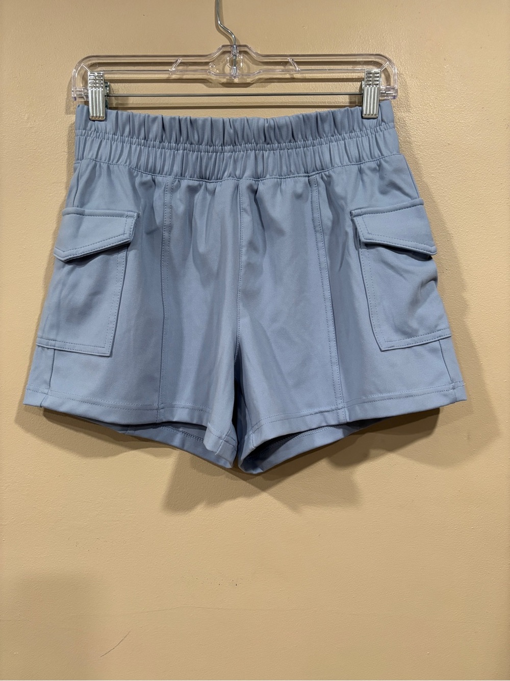 Yogalicious Lux Trail Path 4" Women’s Cargo Shorts Rain Washed Size S